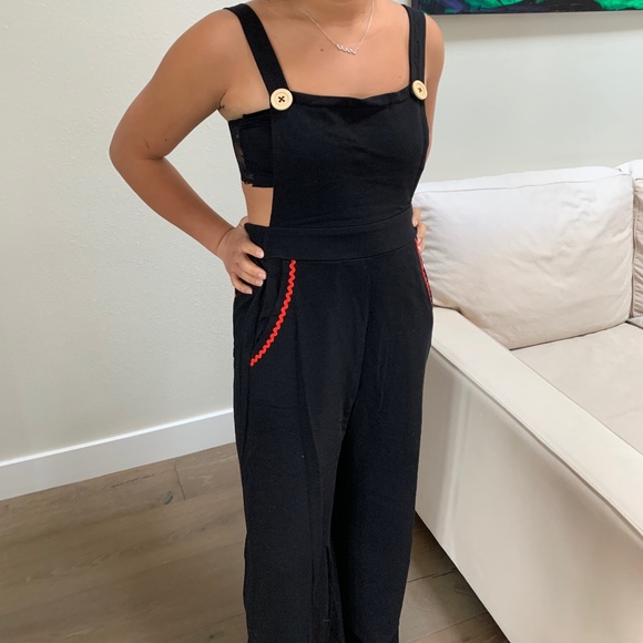 TeeBerry & Weave Apron Front Wide Leg Jumpsuit - Picture 13 of 16